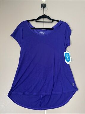 be inspired Purple Scoop Neck Short Sleeve Tee